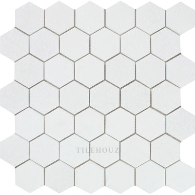 Thassos White Marble 2 X Hexagon Mosaic Tile Polished&honed Tiles