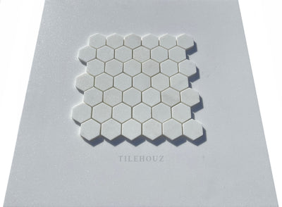 Thassos White Marble 2 X Hexagon Mosaic Tile Polished&Honed Wall & Ceiling