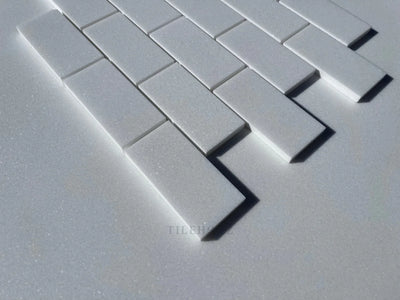 Thassos White Marble 2 X 4 Brick Mosaic Tile Polished&Honed (A1)