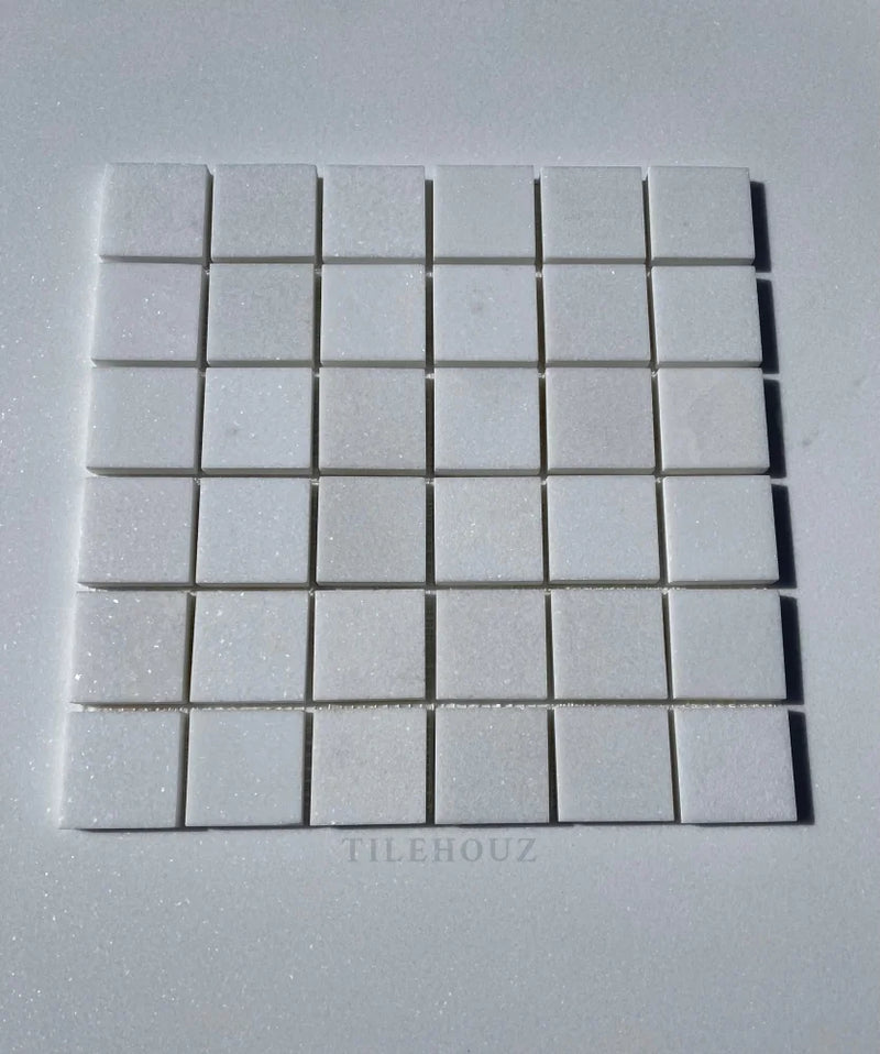 Thassos White Marble 2X2 Mosaic Tile Polished&Honed (A1)