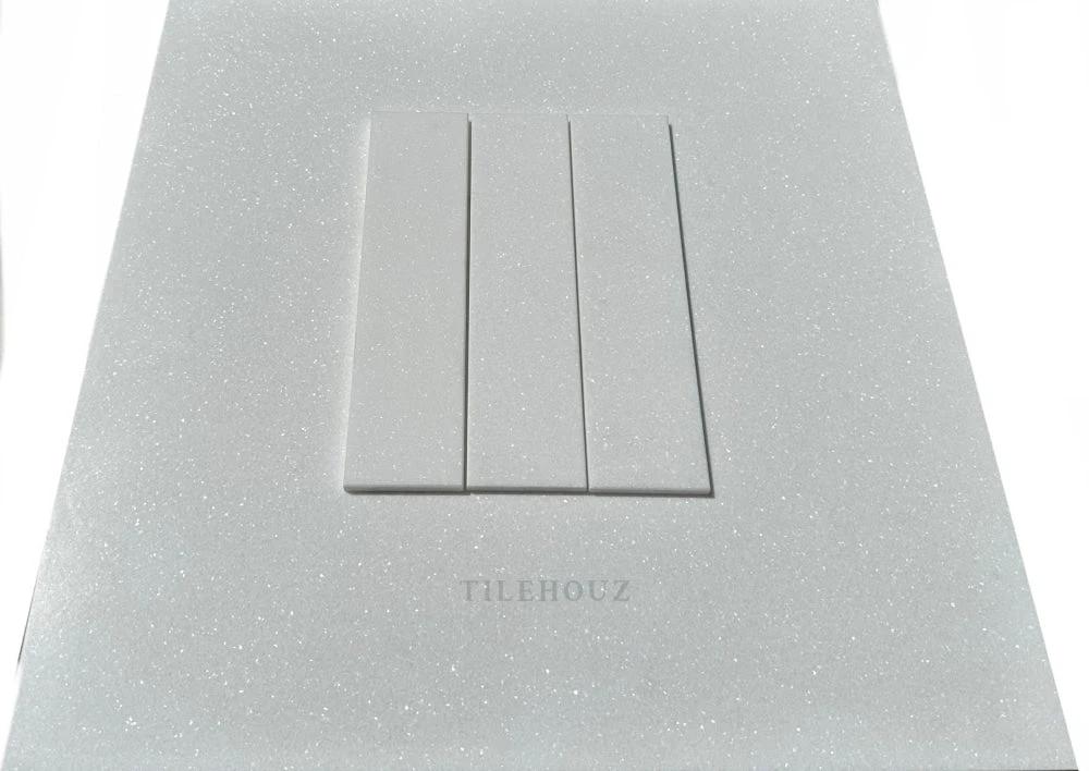 Thassos White Marble 3x12 Tile, 4-pack, polished and honed, Tilehouz.