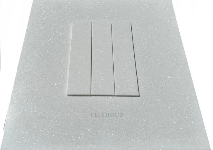 Thassos White Marble 3x12 Tile, 4-pack, polished and honed, Tilehouz.