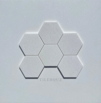 Thassos White Marble 5 Hexagon Mosaic Polished&Honed (A1)