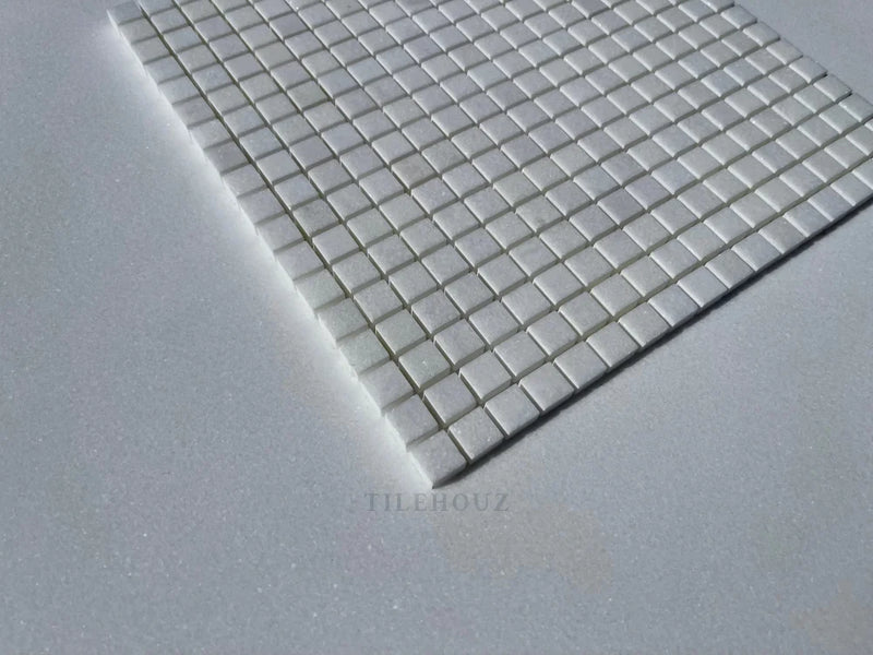 Thassos White Marble 5/8 X Mosaic Tile Polished&Honed (A1)