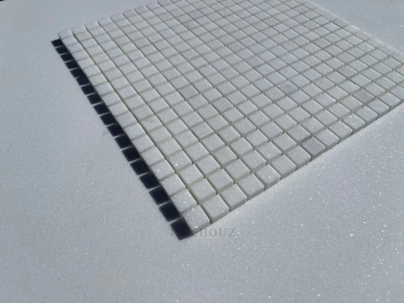 Thassos White Marble 5/8 X Mosaic Tile Polished&Honed (A1)