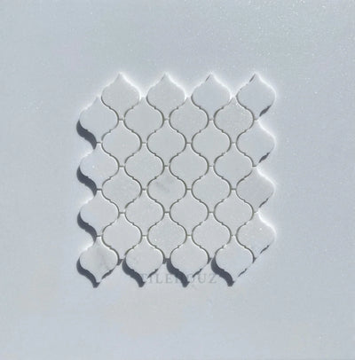 Thassos White Marble Arabesque/Lantern Mosaic Tile Polished&Honed (A1)