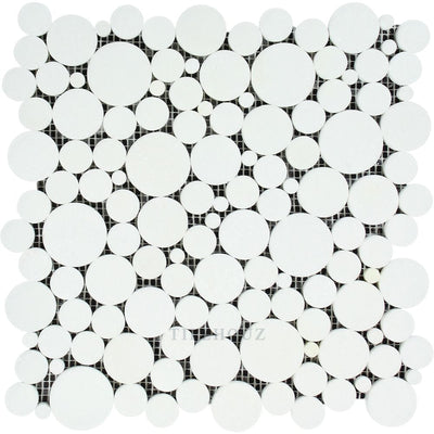 Thassos White Marble Bubbles Mosaic Tile Polished&honed Tiles