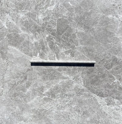 Tundra Gray Marble 1/2X12 Pencil Liner Polished&Honed