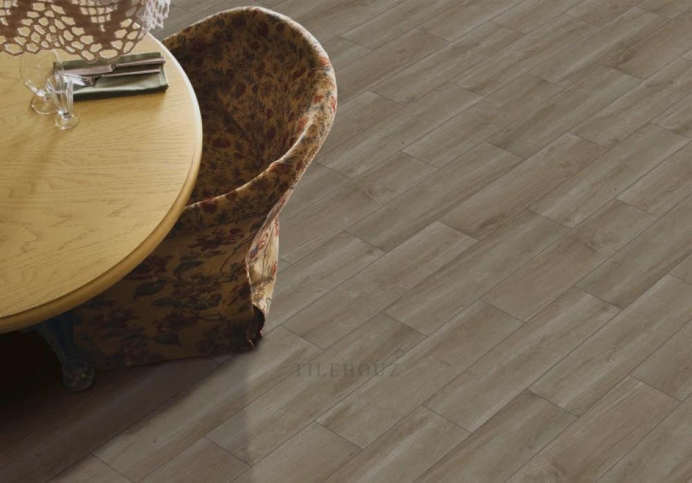 Urban Wood Walnut 6x36 porcelain tile; wood-look, gray-brown finish, Tilehouz