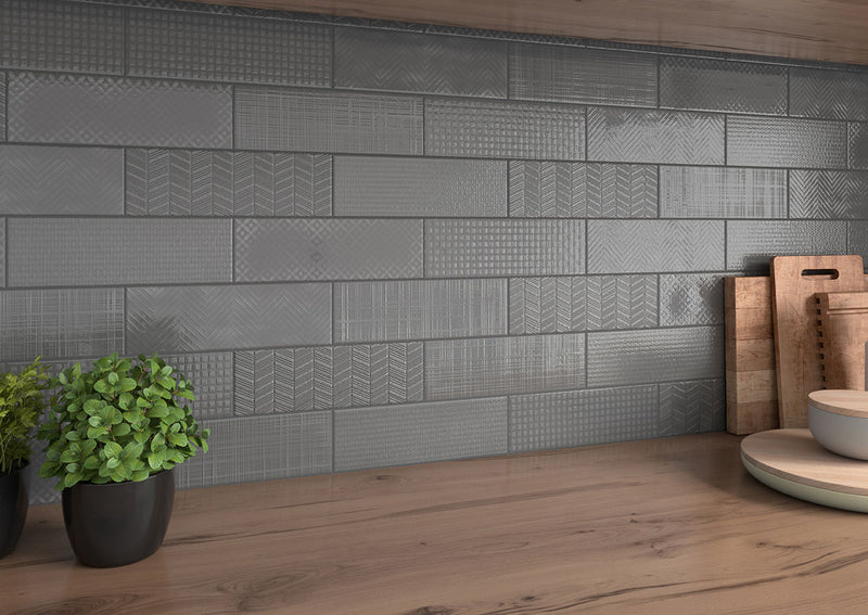 URBANO GRAPHITE 3D MIX TILE