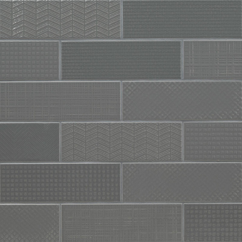 URBANO GRAPHITE 3D MIX TILE