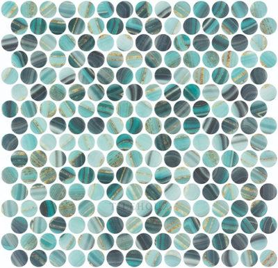 Vanguard Penny Onyx Teal 11.25 X Glass