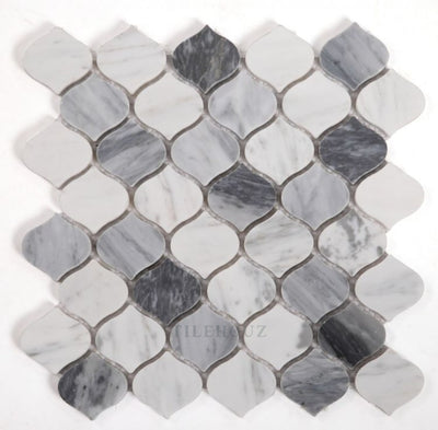 Water Drop Calacatta Grey 10.75 X 11 Marble