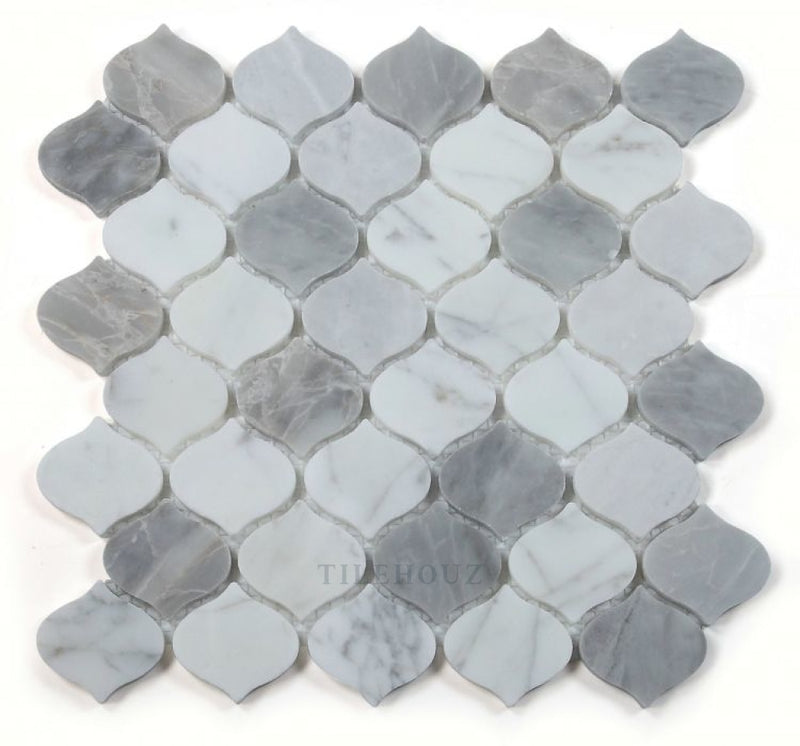 Water Drop Silver Grey 10.75 X 11 Marble