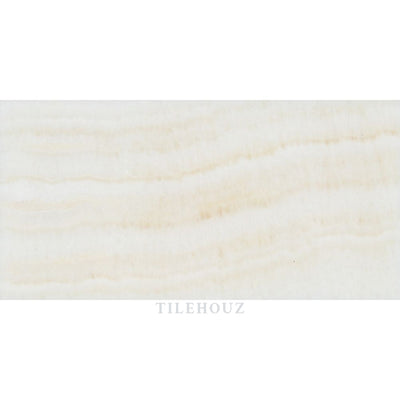 3 X 6 Polished White Onyx Tile - (Vein-Cut) Mosaic Tiles