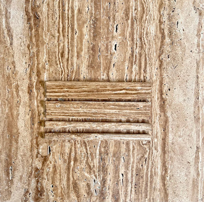 Wood Look Travertine Vein-Cut 2X12 Crown Molding