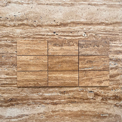Wood Look Travertine Vein-Cut 3X6 Tile