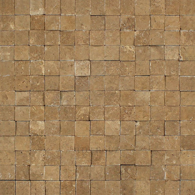 1 X Split-Faced Noce Travertine Mosaic Tile Tiles