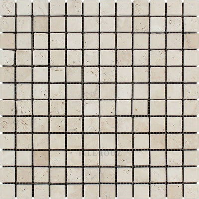 1 X Tumbled Ivory Travertine Mosaic Tile Tiles