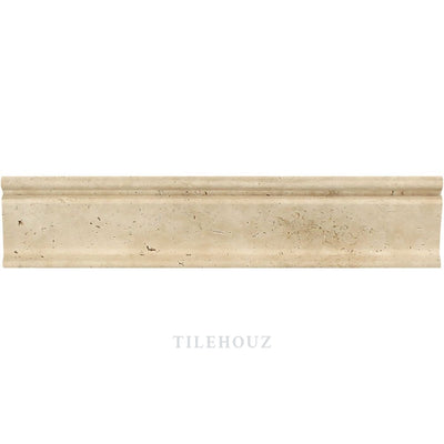 2 1/2 X 12 Honed Ivory Travertine Crown Molding Mosaic Tiles