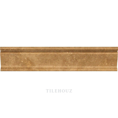 2 1/2 X 12 Honed Noce Travertine Crown Molding Mosaic Tiles