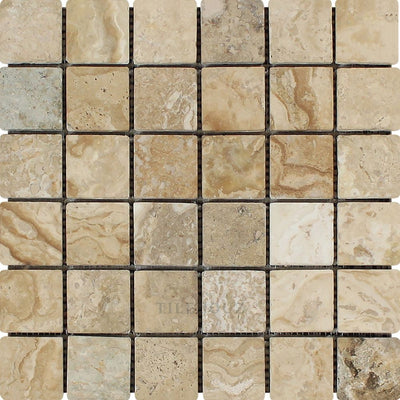 2 X Tumbled Philadelphia Travertine Mosaic Tile Tiles