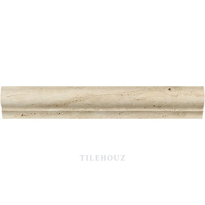 2 X 12 Honed Ivory Travertine Corner Ogee Trim Mosaic Tiles