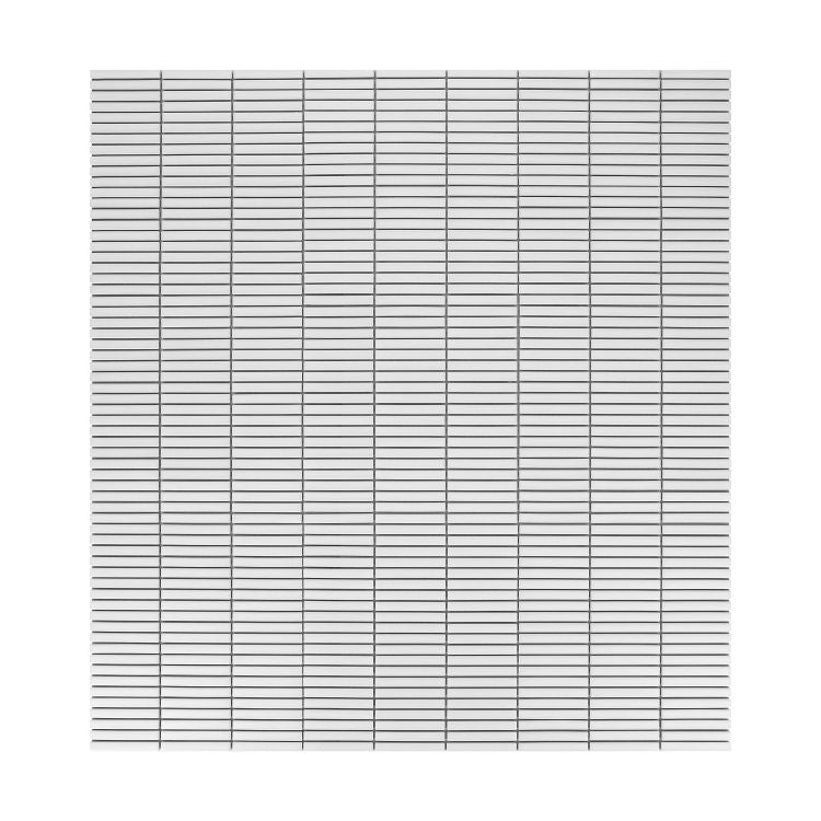 Hulu Snow Band Matte 11.25 x 12 Porcelain Mosaic Tile