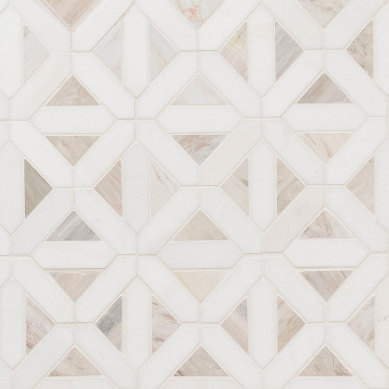 Angora Marble Polished Geometric Pattern