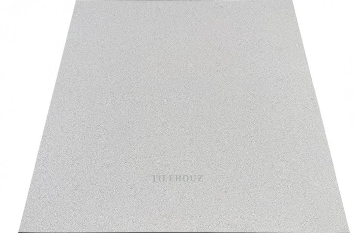 Arcadia 24x24 polished quartz tile by Tilehouz, light gray speckled wall and ceiling tile.