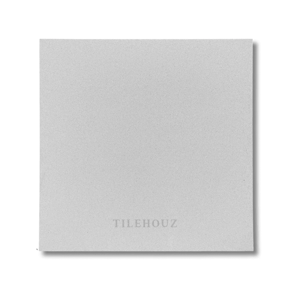 Arcadia 24x24 quartz tile, polished light gray, Tilehouz wall &amp; ceiling tile.