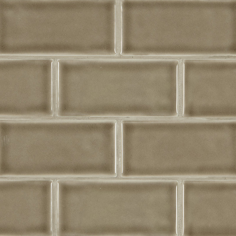 Artisan Taupe Glazed Subway Tile 3x6