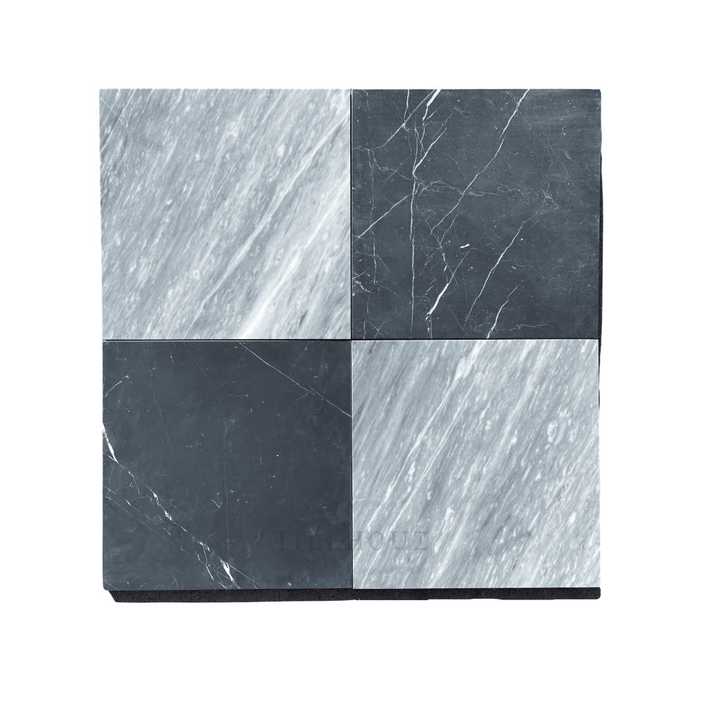 Bardiglio Nuvolato Italian Marble 12x12 Tile Polished/Honed Honed, image size:1000x1000