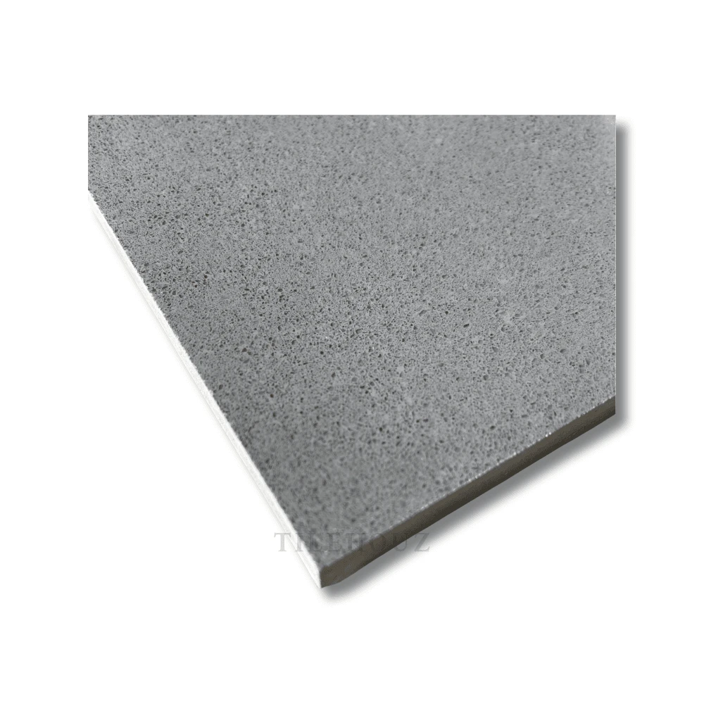 Boreas 24x24 quartz tile, polished gray speckled, Tilehouz wall & ceiling tile