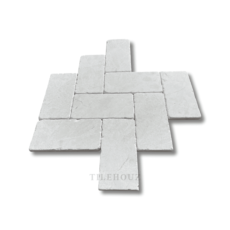 Botticino Beige Marble 3X6 Tumbled Tile