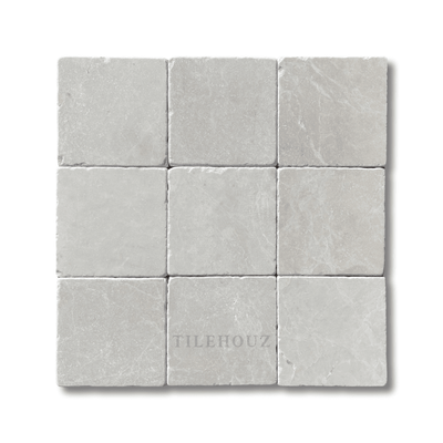 Botticino Beige Marble 4X4 Tumbled Tile