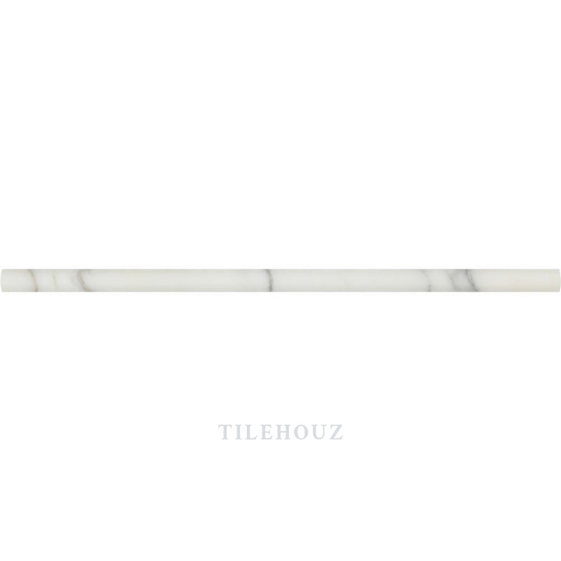 Calacatta Gold Marble 1/2 X 12 Pencil Liner Polished&honed Mosaic Tiles