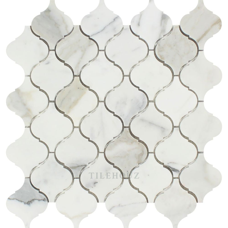 Calacatta Gold Marble Arabesque/lantern Mosaic Tile Polished&honed Tiles