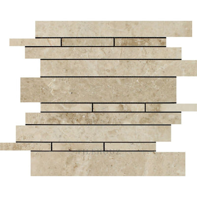 Cappuccino Marble Random Strip Mosaic Tile Polished&honed Tiles