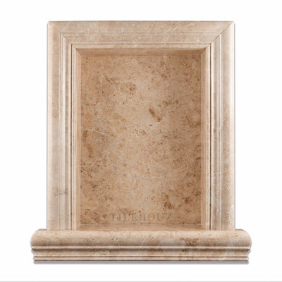Cappuccino Marble Shower Niche - Large Polished&honed Mosaic Tiles