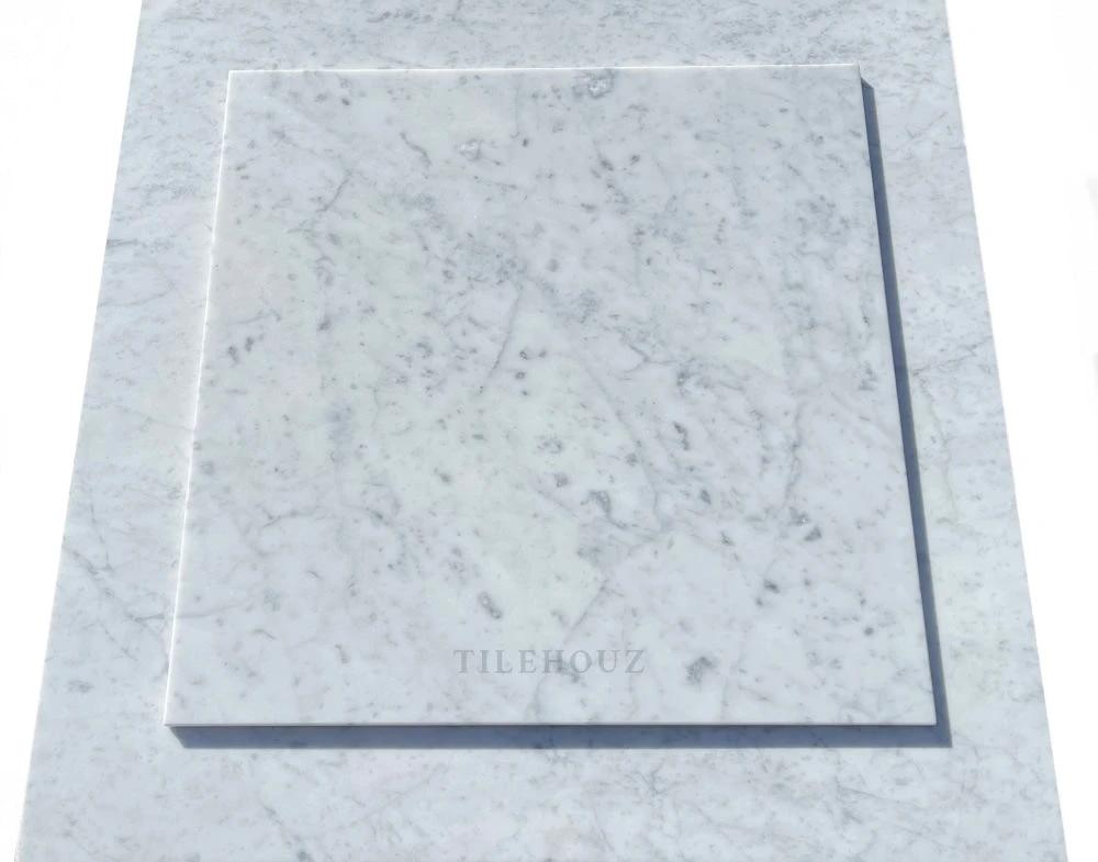 Carrara White Marble 18x18 tile, polished & honed finish, Tilehouz wall & ceiling tile