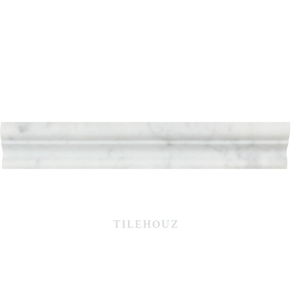 Carrara White Marble crown molding 2 x 12, polished and honed, Tilehouz