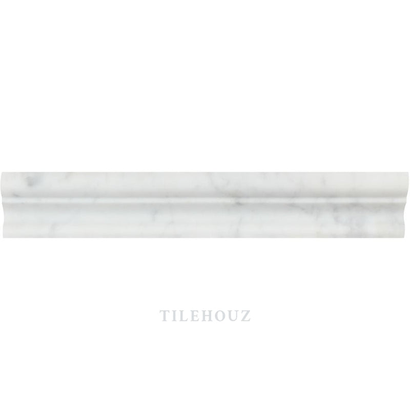 Carrara White Marble 2 X 12 Crown Molding Polished&honed Mosaic Tiles