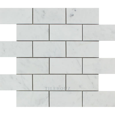 Carrara White Marble 2 X 4 Brick Mosaic Tile Polished&honed Tiles