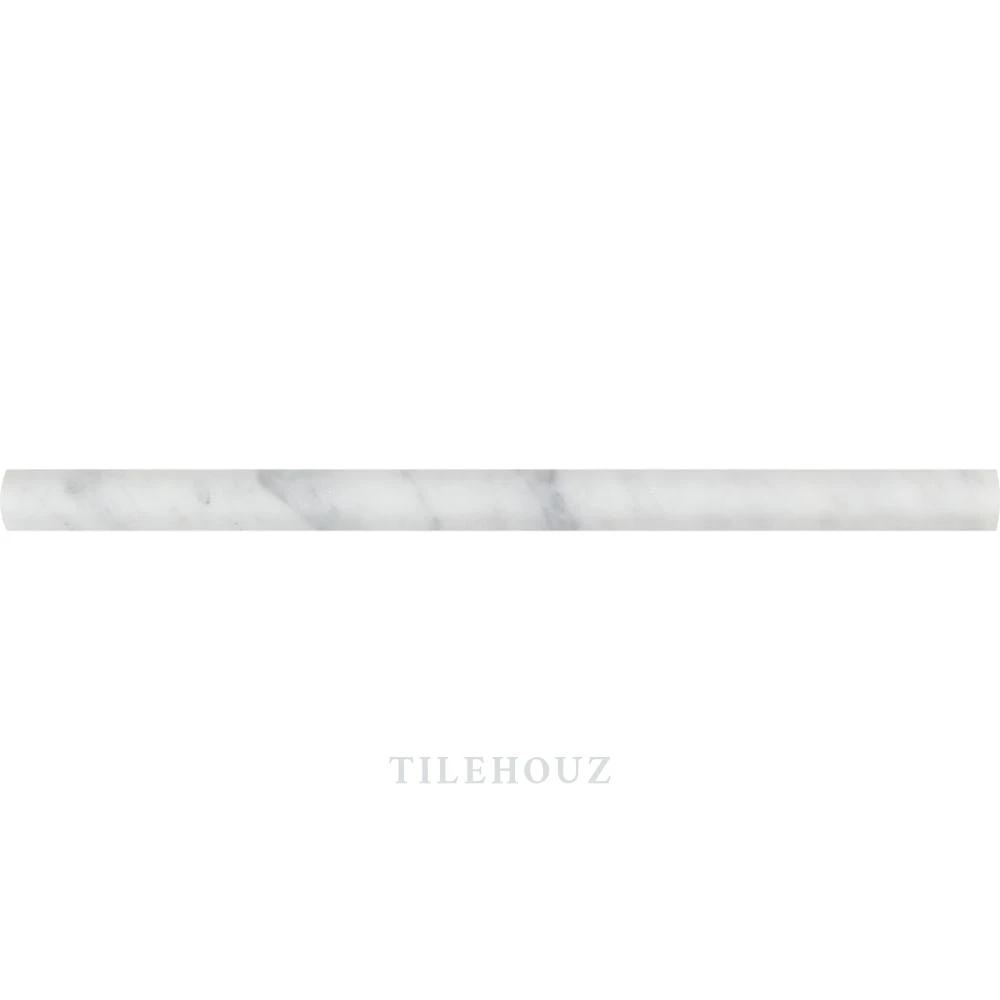 Carrara White Marble bullnose liner 3/4 x 12, polished and honed, Tilehouz