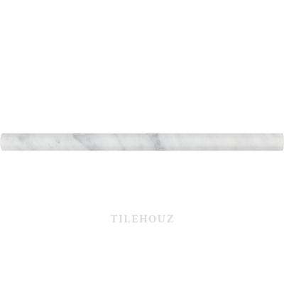 Carrara White Marble 3/4 X 12 Bullnose Liner Polished&honed Mosaic Tiles