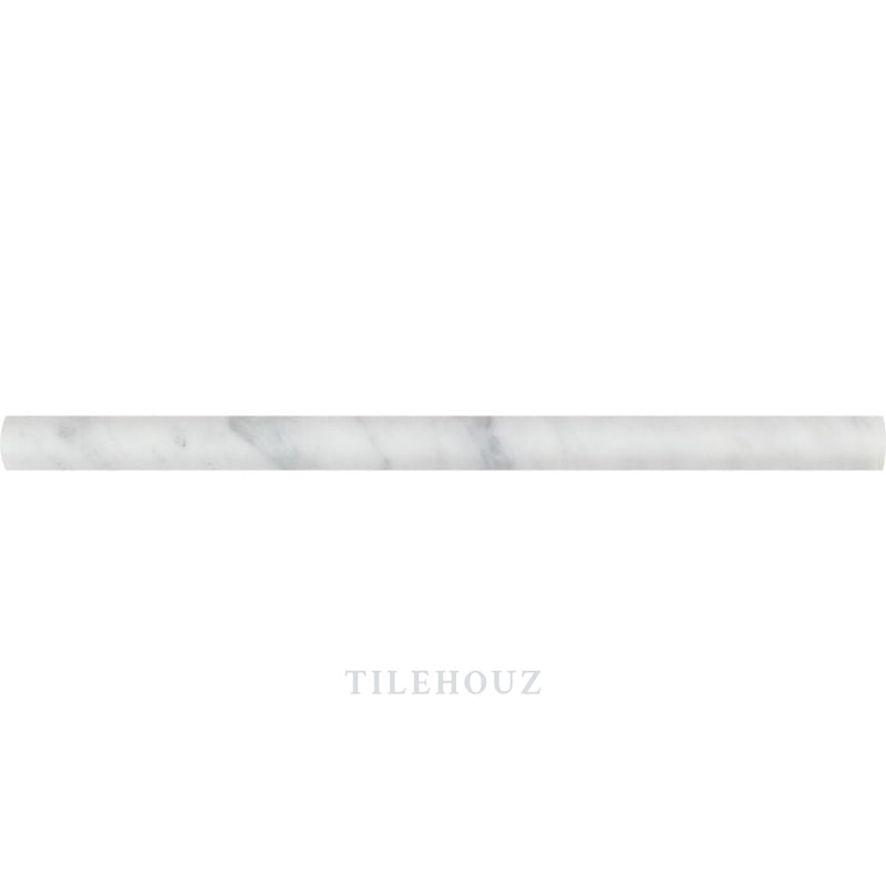 Carrara White Marble 3/4 X 12 Bullnose Liner Polished&honed Mosaic Tiles