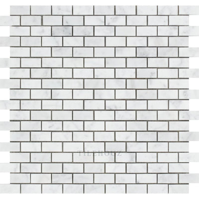 Carrara White Marble 5/8 X 1 1/4 Baby Brick Mosaic Tile Polished&honed Tiles