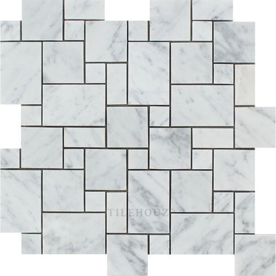 Carrara White Marble Mini Versailles Pattern Mosaic Tile Polished&honed Tiles