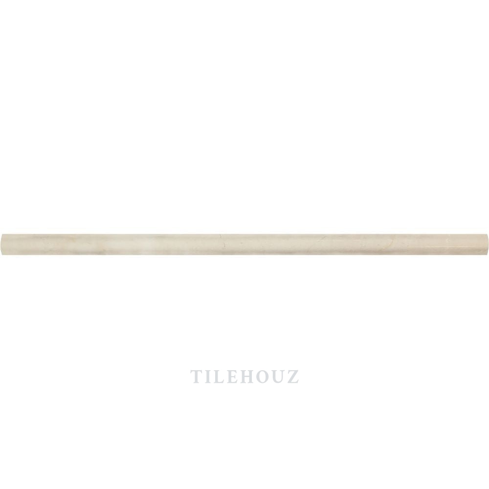 Crema Marfil marble pencil liner 1/2 x 12, beige, polished & honed, Tilehouz wall tile